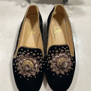 Christian Louboutin velvet loafers